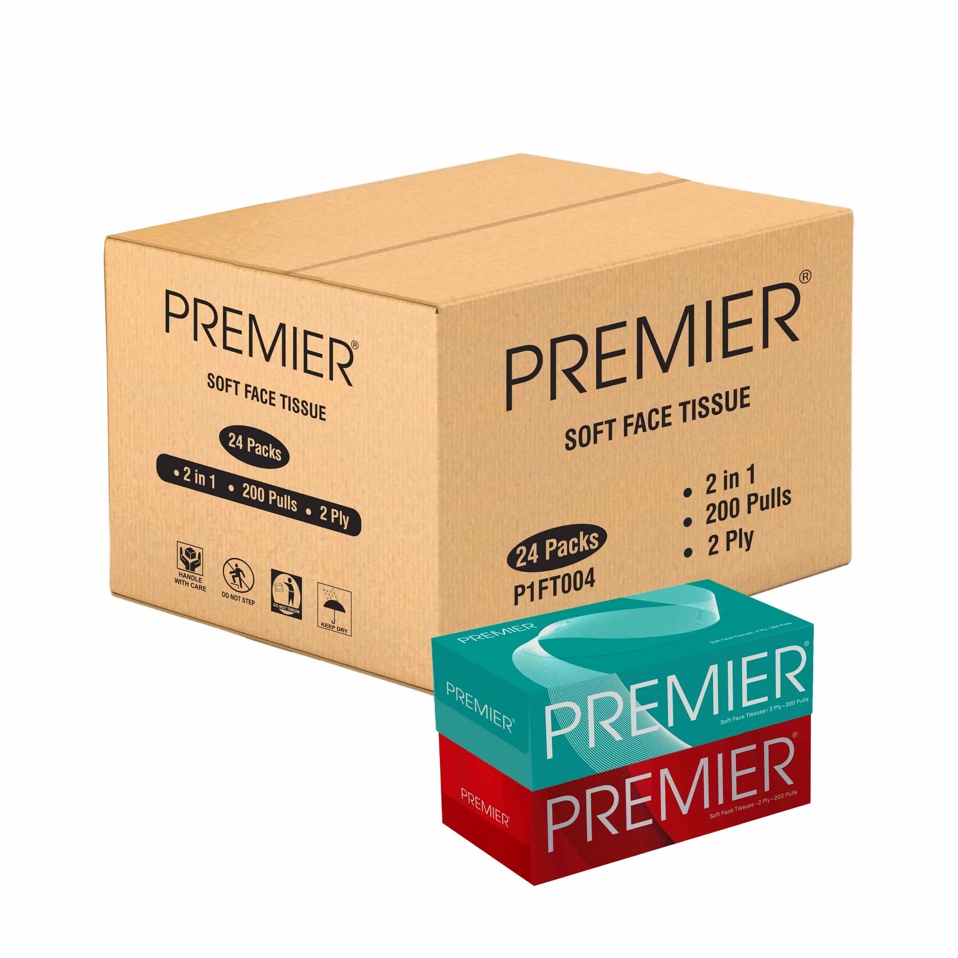 Premier Tissue Paper Box 200s 2 x 1